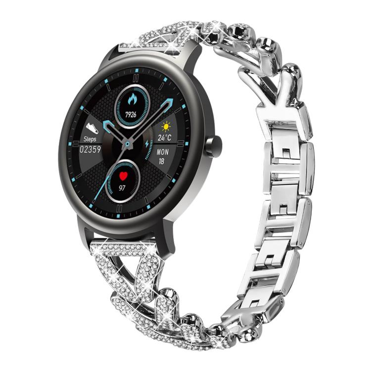 Bracelet de montre en métal à petits diamants torsadés xDfind, 20mm For COROS APEX 2 42mm / PACE 2, 20mm For Huawei Watch GT4 / GT3 / GT2, 20mm For Amazfit Bip U / Bip Lite / Bip 3 Pro, 20mm For Amazfit GTS4 Mini/3/2 /2e/2 Mini                         ...