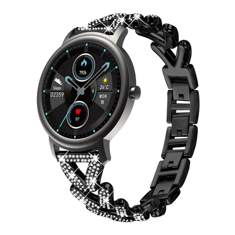 Bracelet de montre en métal à petits diamants torsadés xDfind, 20mm For COROS APEX 2 42mm / PACE 2, 20mm For Huawei Watch GT4 / GT3 / GT2, 20mm For Amazfit Bip U / Bip Lite / Bip 3 Pro, 20mm For Amazfit GTS4 Mini/3/2 /2e/2 Mini                         ...