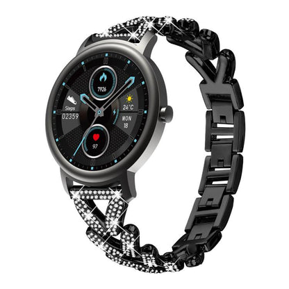 Bracelet de montre en métal à petits diamants torsadés xDfind, 20mm For COROS APEX 2 42mm / PACE 2, 20mm For Huawei Watch GT4 / GT3 / GT2, 20mm For Amazfit Bip U / Bip Lite / Bip 3 Pro, 20mm For Amazfit GTS4 Mini/3/2 /2e/2 Mini                         ...