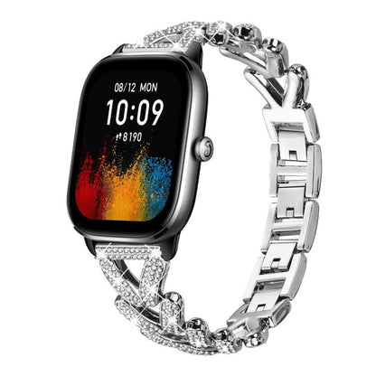 Bracelet de montre en métal à petits diamants torsadés xDfind, 20mm For COROS APEX 2 42mm / PACE 2, 20mm For Huawei Watch GT4 / GT3 / GT2, 20mm For Amazfit Bip U / Bip Lite / Bip 3 Pro, 20mm For Amazfit GTS4 Mini/3/2 /2e/2 Mini                         ...