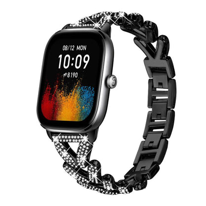 Bracelet de montre en métal à petits diamants torsadés xDfind, 20mm For COROS APEX 2 42mm / PACE 2, 20mm For Huawei Watch GT4 / GT3 / GT2, 20mm For Amazfit Bip U / Bip Lite / Bip 3 Pro, 20mm For Amazfit GTS4 Mini/3/2 /2e/2 Mini                         ...