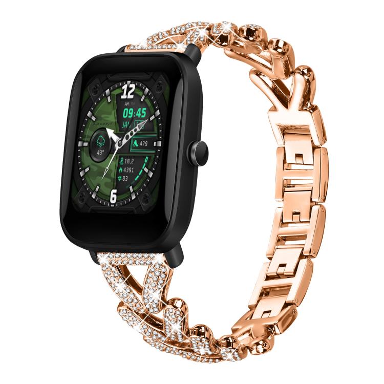 Bracelet de montre en métal à petits diamants torsadés xDfind, 20mm For COROS APEX 2 42mm / PACE 2, 20mm For Huawei Watch GT4 / GT3 / GT2, 20mm For Amazfit Bip U / Bip Lite / Bip 3 Pro, 20mm For Amazfit GTS4 Mini/3/2 /2e/2 Mini                         ...