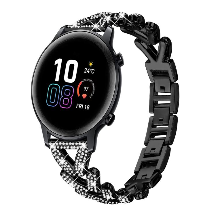 Bracelet de montre en métal à petits diamants torsadés xDfind, 20mm For COROS APEX 2 42mm / PACE 2, 20mm For Huawei Watch GT4 / GT3 / GT2, 20mm For Amazfit Bip U / Bip Lite / Bip 3 Pro, 20mm For Amazfit GTS4 Mini/3/2 /2e/2 Mini                         ...