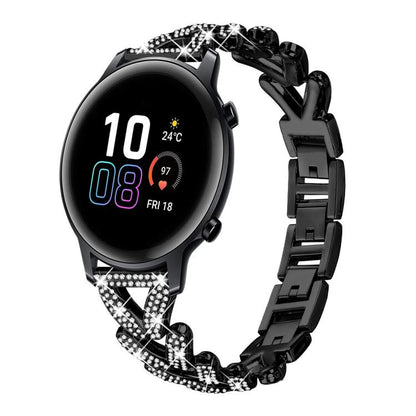Bracelet de montre en métal à petits diamants torsadés xDfind, 20mm For COROS APEX 2 42mm / PACE 2, 20mm For Huawei Watch GT4 / GT3 / GT2, 20mm For Amazfit Bip U / Bip Lite / Bip 3 Pro, 20mm For Amazfit GTS4 Mini/3/2 /2e/2 Mini                         ...