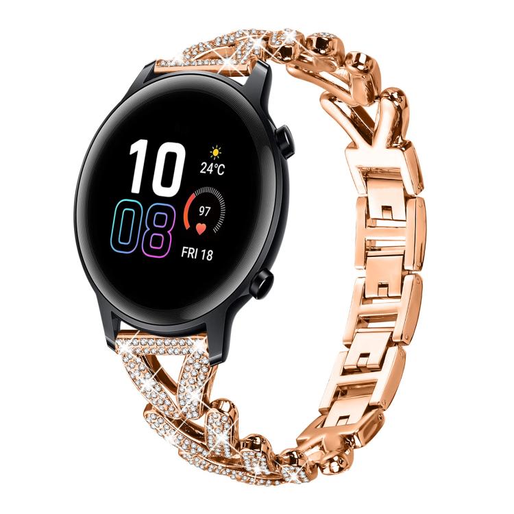 Bracelet de montre en métal à petits diamants torsadés xDfind, 20mm For COROS APEX 2 42mm / PACE 2, 20mm For Huawei Watch GT4 / GT3 / GT2, 20mm For Amazfit Bip U / Bip Lite / Bip 3 Pro, 20mm For Amazfit GTS4 Mini/3/2 /2e/2 Mini                         ...