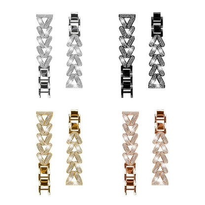 Bracelet de montre en métal à petits diamants torsadés xDfind, 20mm For COROS APEX 2 42mm / PACE 2, 20mm For Huawei Watch GT4 / GT3 / GT2, 20mm For Amazfit Bip U / Bip Lite / Bip 3 Pro, 20mm For Amazfit GTS4 Mini/3/2 /2e/2 Mini                         ...