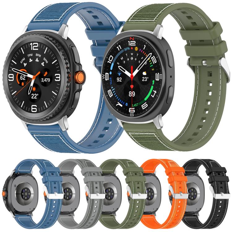 Bracelet de montre hybride en nylon tressé et silicone xDfind, For Samsung Galaxy Watch 8 / 8 Classic 22mm