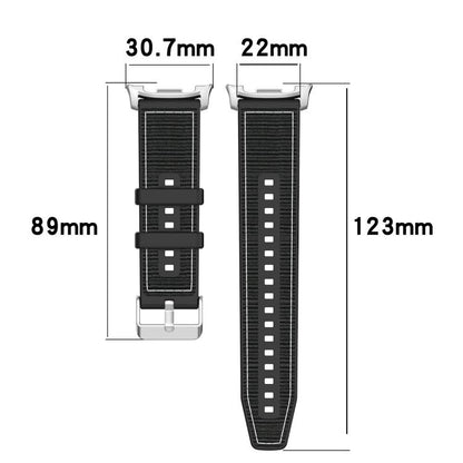 Bracelet de montre hybride en nylon tressé et silicone xDfind, For Samsung Galaxy Watch 8 / 8 Classic 22mm