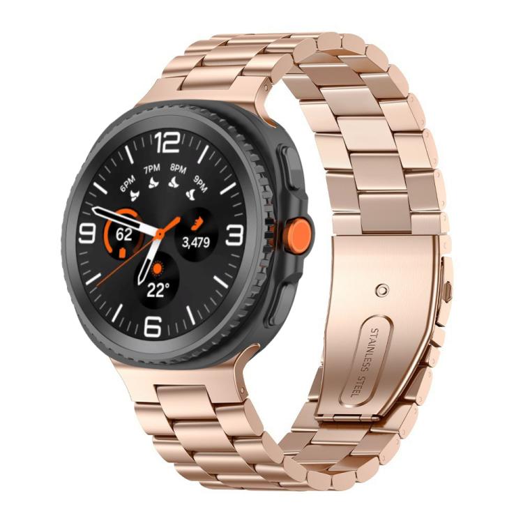 Bracelet de montre en acier inoxydable à trois perles, For Galaxy Watch9 / 8 / 8 Classic