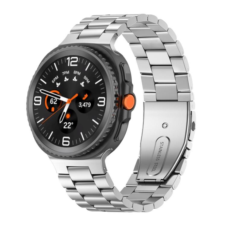 Bracelet de montre en acier inoxydable à trois perles, For Galaxy Watch9 / 8 / 8 Classic