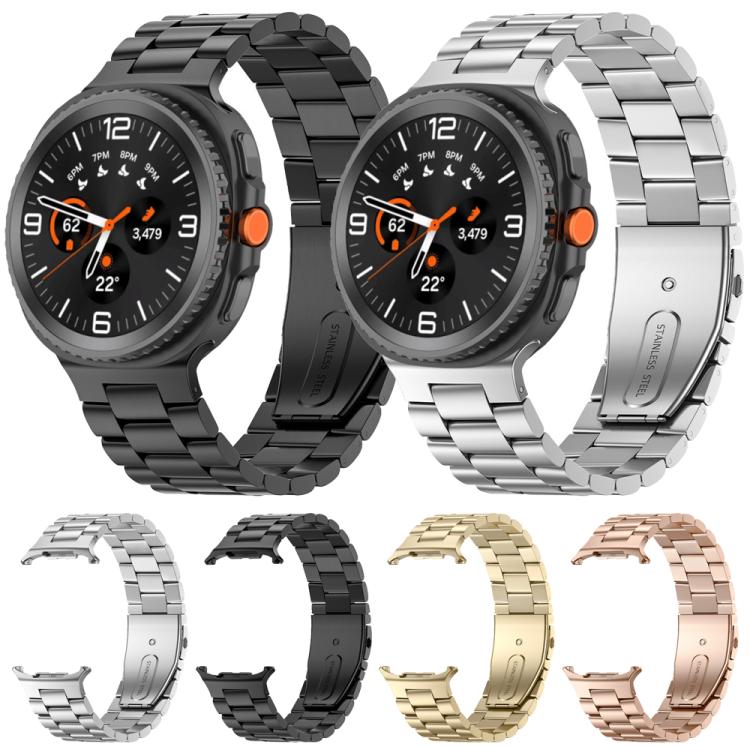 Bracelet de montre en acier inoxydable à trois perles, For Galaxy Watch9 / 8 / 8 Classic