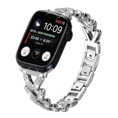 xDfind Small Twist Diamond Metal Watch Band, For Apple Watch 38 / 40 / 41 / S10 42mm 20mm