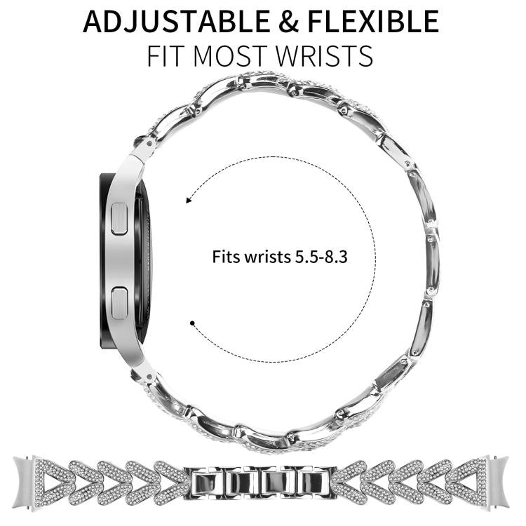 20mm xDfind Small Twist Diamond Metal Watch Band, For Samsung Galaxy Watch FE/7/6/5/4 Classic