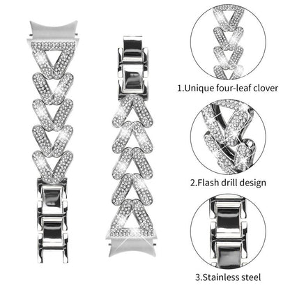 20mm xDfind Small Twist Diamond Metal Watch Band, For Samsung Galaxy Watch FE/7/6/5/4 Classic