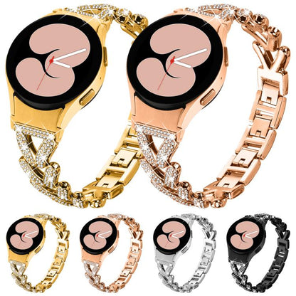 20mm xDfind Small Twist Diamond Metal Watch Band, For Samsung Galaxy Watch FE/7/6/5/4 Classic