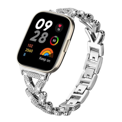 20mm xDfind Small Twist Diamond Metal Watch Band, For Xiaomi Band 9 Pro/8 Pro / Redmi Watch 6/5/4, For Redmi Watch 3 Active / Watch 3 Lite, For Redmi Watch 3