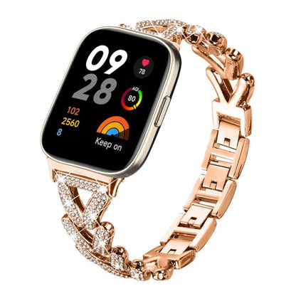 20mm xDfind Small Twist Diamond Metal Watch Band, For Xiaomi Band 9 Pro/8 Pro / Redmi Watch 6/5/4, For Redmi Watch 3 Active / Watch 3 Lite, For Redmi Watch 3