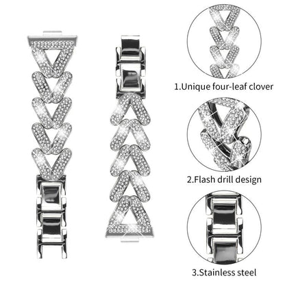20mm xDfind Small Twist Diamond Metal Watch Band, For Huawei Watch Fit 4 / Fit 4 Pro / Fit 3