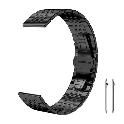 Bracelet de montre xDfind à sept perles en acier inoxydable massif, 14mm, 18mm, 20mm, 22mm
