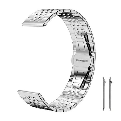 Bracelet de montre xDfind à sept perles en acier inoxydable massif, 14mm, 18mm, 20mm, 22mm