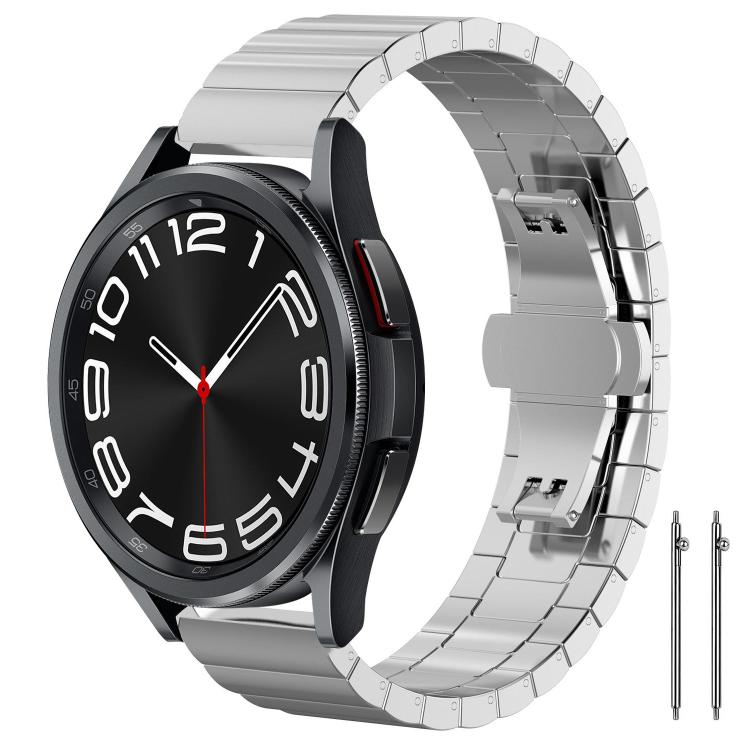 Bracelet de montre xDfind en acier inoxydable massif et bambou à une perle, 18mm, 20mm, 22mm, 14mm
