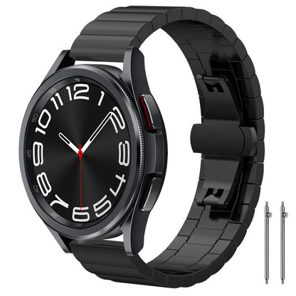Bracelet de montre xDfind en acier inoxydable massif et bambou à une perle, 18mm, 20mm, 22mm, 14mm