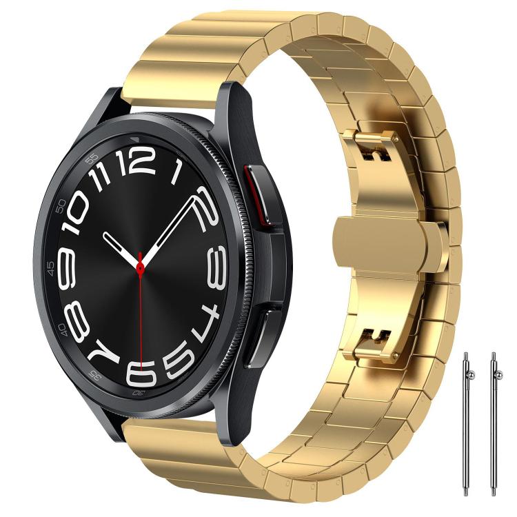 Bracelet de montre xDfind en acier inoxydable massif et bambou à une perle, 18mm, 20mm, 22mm, 14mm