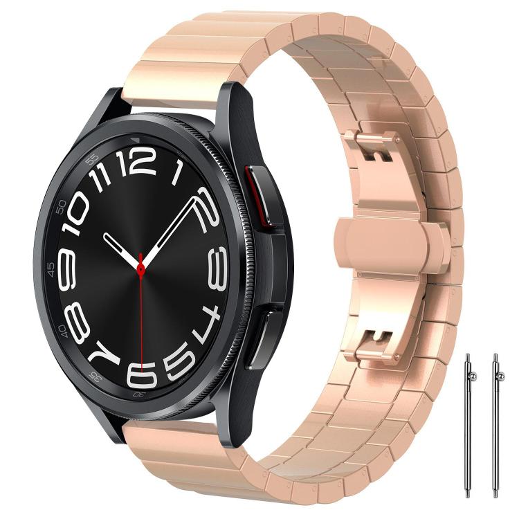 Bracelet de montre xDfind en acier inoxydable massif et bambou à une perle, 18mm, 20mm, 22mm, 14mm