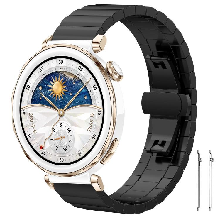 Bracelet de montre xDfind en acier inoxydable massif et bambou à une perle, 18mm, 20mm, 22mm, 14mm