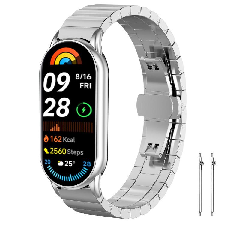 Bracelet de montre xDfind en acier inoxydable massif et bambou à une perle, 18mm, 20mm, 22mm, 14mm