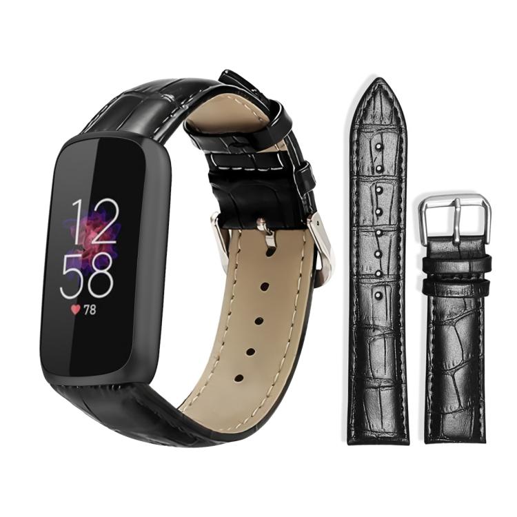 Bracelet de montre en cuir à boucle ardillon xDfind, texture bambou, For Fitbit Charge 6 / 5 18mm, For Fitbit Inspire 3 12mm, For Fitbit Versa 4 / 3 / Sense2 / 1 20mm, For Fitbit Luxe / Special Edition 12mm, For Fitbit Inspire 2 / Ace 3 14mm           ...