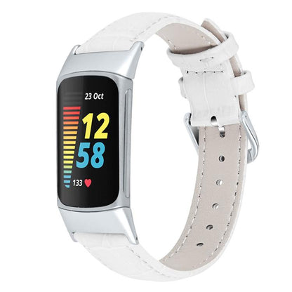 Bracelet de montre en cuir à boucle ardillon xDfind, texture bambou, For Fitbit Charge 6 / 5 18mm, For Fitbit Inspire 3 12mm, For Fitbit Versa 4 / 3 / Sense2 / 1 20mm, For Fitbit Luxe / Special Edition 12mm, For Fitbit Inspire 2 / Ace 3 14mm           ...