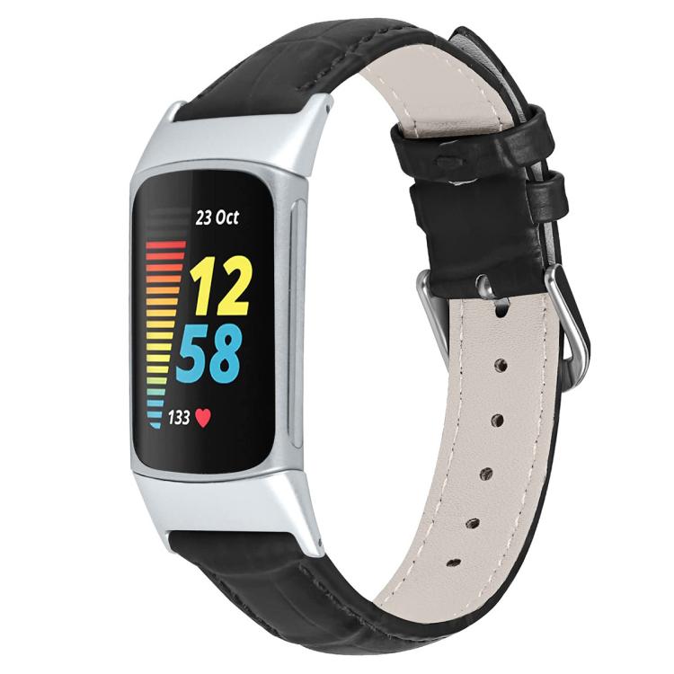 Bracelet de montre en cuir à boucle ardillon xDfind, texture bambou, For Fitbit Charge 6 / 5 18mm, For Fitbit Inspire 3 12mm, For Fitbit Versa 4 / 3 / Sense2 / 1 20mm, For Fitbit Luxe / Special Edition 12mm, For Fitbit Inspire 2 / Ace 3 14mm           ...