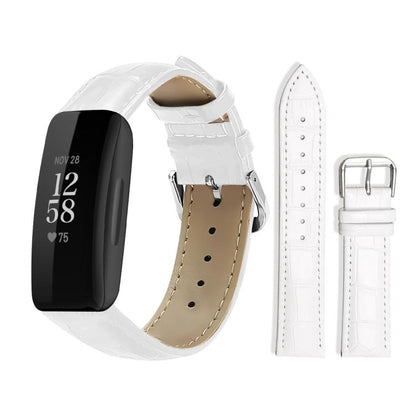 Bracelet de montre en cuir à boucle ardillon xDfind, texture bambou, For Fitbit Charge 6 / 5 18mm, For Fitbit Inspire 3 12mm, For Fitbit Versa 4 / 3 / Sense2 / 1 20mm, For Fitbit Luxe / Special Edition 12mm, For Fitbit Inspire 2 / Ace 3 14mm           ...