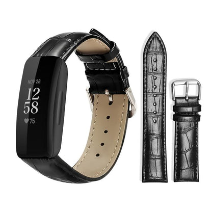 Bracelet de montre en cuir à boucle ardillon xDfind, texture bambou, For Fitbit Charge 6 / 5 18mm, For Fitbit Inspire 3 12mm, For Fitbit Versa 4 / 3 / Sense2 / 1 20mm, For Fitbit Luxe / Special Edition 12mm, For Fitbit Inspire 2 / Ace 3 14mm           ...