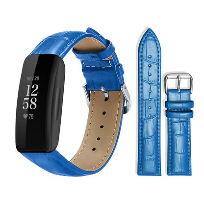 Bracelet de montre en cuir à boucle ardillon xDfind, texture bambou, For Fitbit Charge 6 / 5 18mm, For Fitbit Inspire 3 12mm, For Fitbit Versa 4 / 3 / Sense2 / 1 20mm, For Fitbit Luxe / Special Edition 12mm, For Fitbit Inspire 2 / Ace 3 14mm           ...