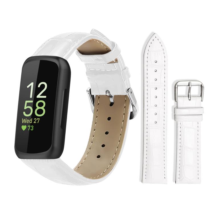 Bracelet de montre en cuir à boucle ardillon xDfind, texture bambou, For Fitbit Charge 6 / 5 18mm, For Fitbit Inspire 3 12mm, For Fitbit Versa 4 / 3 / Sense2 / 1 20mm, For Fitbit Luxe / Special Edition 12mm, For Fitbit Inspire 2 / Ace 3 14mm           ...