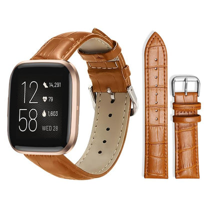 Bracelet de montre en cuir à boucle ardillon xDfind, texture bambou, For Fitbit Charge 6 / 5 18mm, For Fitbit Inspire 3 12mm, For Fitbit Versa 4 / 3 / Sense2 / 1 20mm, For Fitbit Luxe / Special Edition 12mm, For Fitbit Inspire 2 / Ace 3 14mm           ...