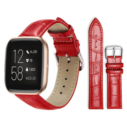 Bracelet de montre en cuir à boucle ardillon xDfind, texture bambou, For Fitbit Charge 6 / 5 18mm, For Fitbit Inspire 3 12mm, For Fitbit Versa 4 / 3 / Sense2 / 1 20mm, For Fitbit Luxe / Special Edition 12mm, For Fitbit Inspire 2 / Ace 3 14mm           ...