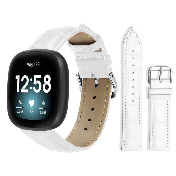 Bracelet de montre en cuir à boucle ardillon xDfind, texture bambou, For Fitbit Charge 6 / 5 18mm, For Fitbit Inspire 3 12mm, For Fitbit Versa 4 / 3 / Sense2 / 1 20mm, For Fitbit Luxe / Special Edition 12mm, For Fitbit Inspire 2 / Ace 3 14mm           ...