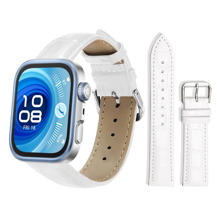 Bracelet de montre en cuir à boucle ardillon xDfind, texture bambou, For Huawei Watch Fit 5 / Fit 5 Pro 20mm, For Huawei Band 10 / 9 / 8 14mm, For Huawei Watch D2 22mm