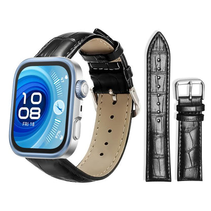Bracelet de montre en cuir à boucle ardillon xDfind, texture bambou, For Huawei Watch Fit 5 / Fit 5 Pro 20mm, For Huawei Band 10 / 9 / 8 14mm, For Huawei Watch D2 22mm