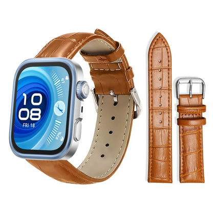 Bracelet de montre en cuir à boucle ardillon xDfind, texture bambou, For Huawei Watch Fit 5 / Fit 5 Pro 20mm, For Huawei Band 10 / 9 / 8 14mm, For Huawei Watch D2 22mm