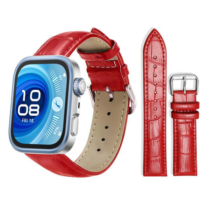 Bracelet de montre en cuir à boucle ardillon xDfind, texture bambou, For Huawei Watch Fit 5 / Fit 5 Pro 20mm, For Huawei Band 10 / 9 / 8 14mm, For Huawei Watch D2 22mm