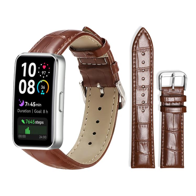 Bracelet de montre en cuir à boucle ardillon xDfind, texture bambou, For Huawei Watch Fit 5 / Fit 5 Pro 20mm, For Huawei Band 10 / 9 / 8 14mm, For Huawei Watch D2 22mm