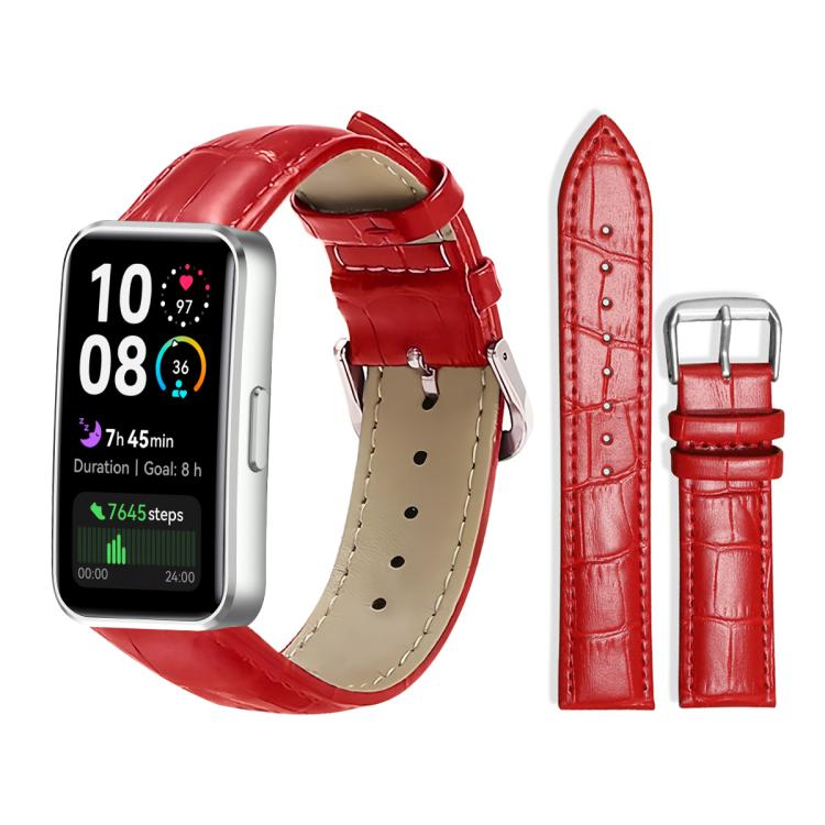 Bracelet de montre en cuir à boucle ardillon xDfind, texture bambou, For Huawei Watch Fit 5 / Fit 5 Pro 20mm, For Huawei Band 10 / 9 / 8 14mm, For Huawei Watch D2 22mm