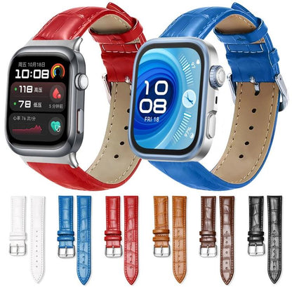 Bracelet de montre en cuir à boucle ardillon xDfind, texture bambou, For Huawei Watch Fit 5 / Fit 5 Pro 20mm, For Huawei Band 10 / 9 / 8 14mm, For Huawei Watch D2 22mm