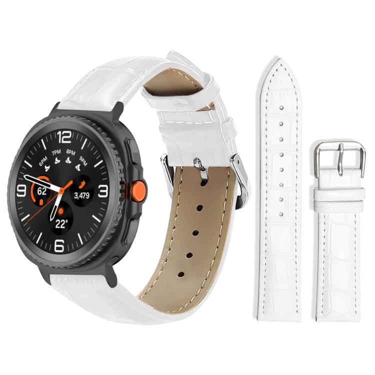 Bracelet de montre en cuir à boucle ardillon xDfind, texture bambou, For Samsung Galaxy Watch Ultra / Ultra 2025 22mm, For Samsung Galaxy Watch8 / Wacth8 Classic 22mm, For Samsung Galaxy Watch7 / FE / 6 / 5 / 4 20mm, For Samsung Galaxy Fit3 SM-R390 20mm