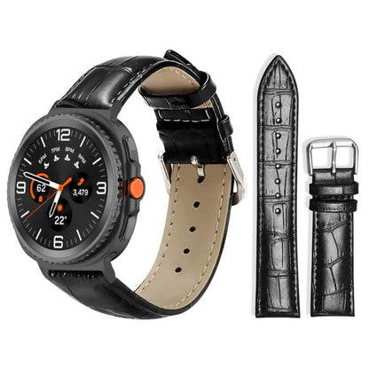 Bracelet de montre en cuir à boucle ardillon xDfind, texture bambou, For Samsung Galaxy Watch Ultra / Ultra 2025 22mm, For Samsung Galaxy Watch8 / Wacth8 Classic 22mm, For Samsung Galaxy Watch7 / FE / 6 / 5 / 4 20mm, For Samsung Galaxy Fit3 SM-R390 20mm