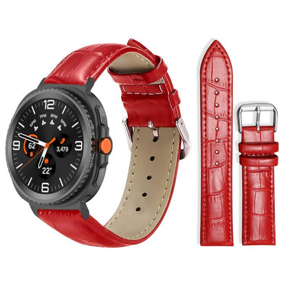 Bracelet de montre en cuir à boucle ardillon xDfind, texture bambou, For Samsung Galaxy Watch Ultra / Ultra 2025 22mm, For Samsung Galaxy Watch8 / Wacth8 Classic 22mm, For Samsung Galaxy Watch7 / FE / 6 / 5 / 4 20mm, For Samsung Galaxy Fit3 SM-R390 20mm
